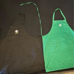Starbucks aprons. Black and green
